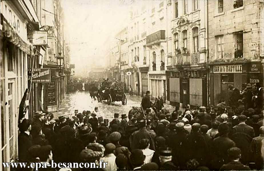 Grande rue, le 20 Janvier 1910 - Besançon